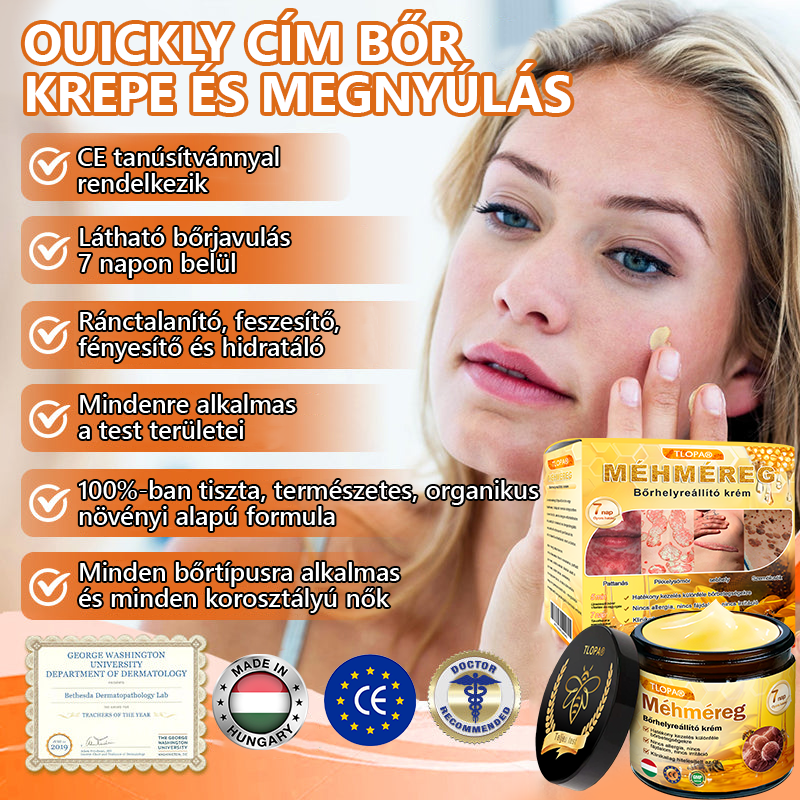 🌿HOUKEA® Méhméreg Bőr Helyreállító Krém 🔥 Bőrgyógyász ajánlása - Amerikai fejlesztés, magyarországi gyártás és szállítás