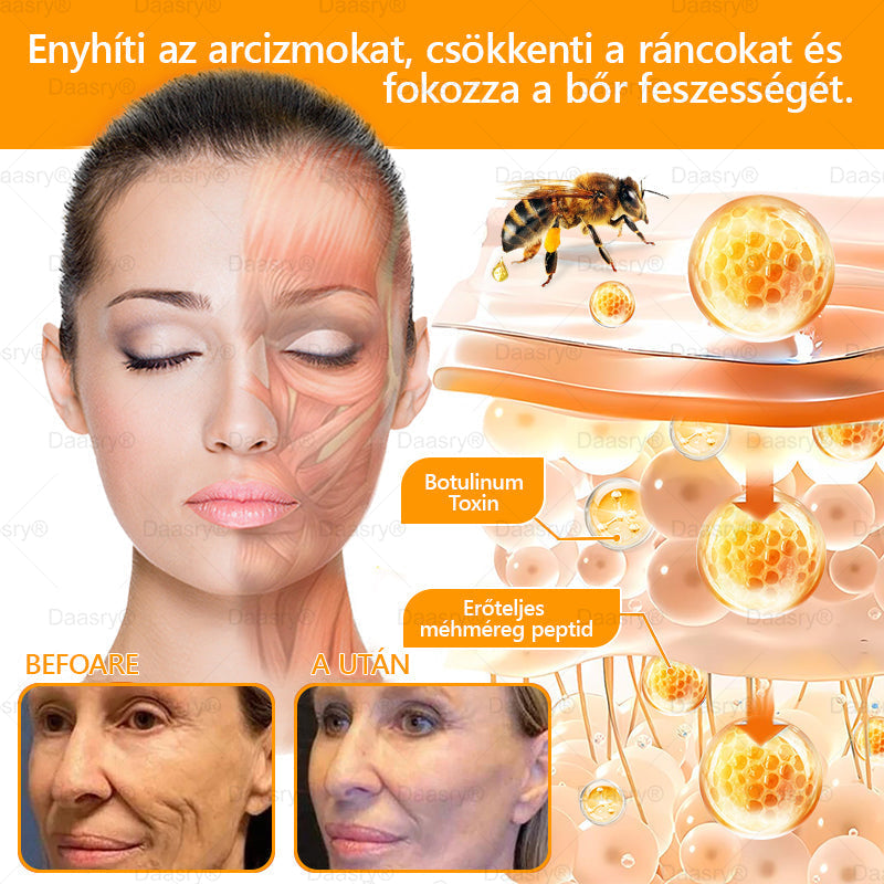HOUKEA® Méhméreg Kezelő Krém, méhméreg peptidekkel, botulinum toxinnal, hialuronsavval és kollagénnel💧. Hatékonyan küzd a ráncok, finom vonalak, megereszkedés, terhességi csíkok és sötét foltok ellen — feszesítés, emelés és kiemelkedő eredmények!